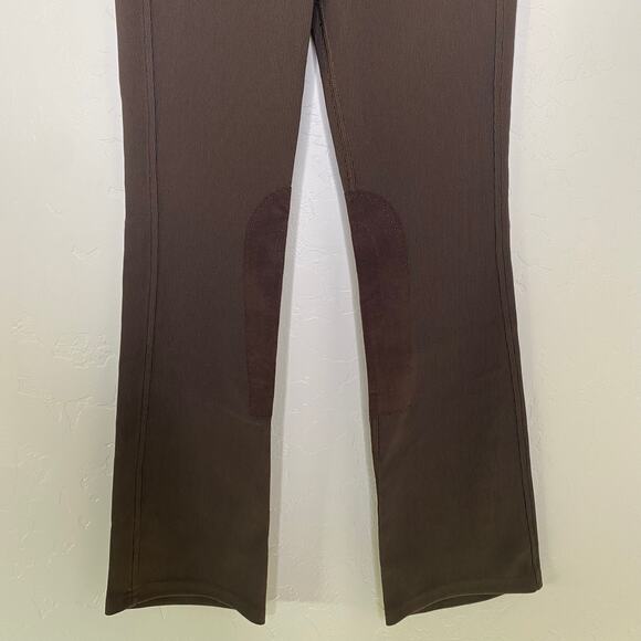 Kerrits Brown Ribbed Knee Patch Bootcut Riding Equestrian Pant Girls XL - Picture 3 of 9